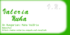 valeria muha business card